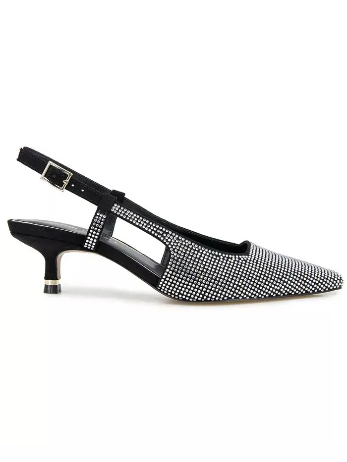 Женские туфли-лодочки Martha Crystals на каблуке-рюмочке с ремешком на пятке Kenneth Cole New York — изображение 6 из 12