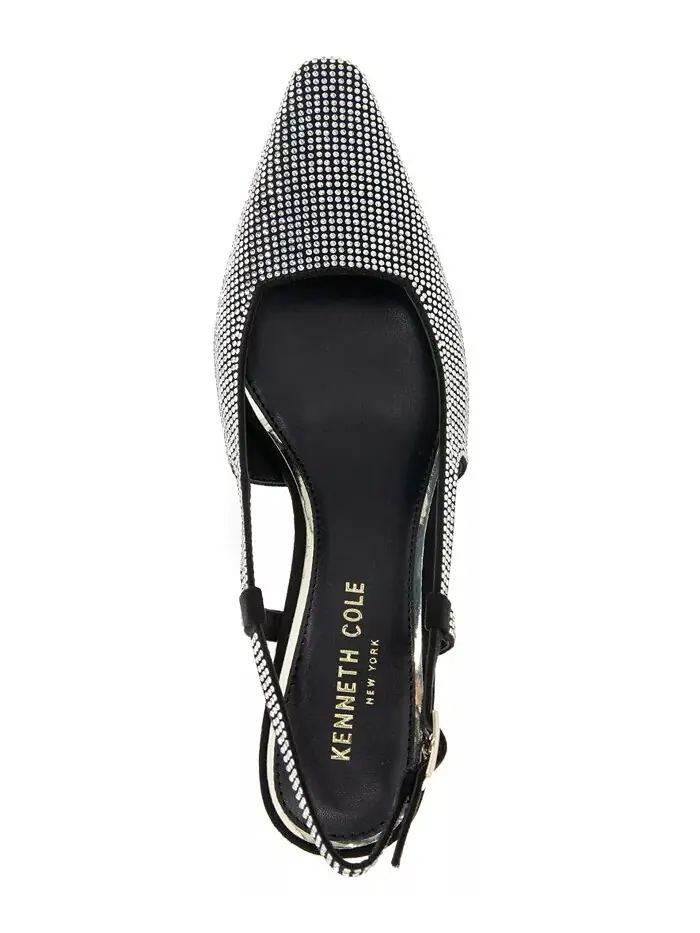 Женские туфли-лодочки Martha Crystals на каблуке-рюмочке с ремешком на пятке Kenneth Cole New York — изображение 8 из 12
