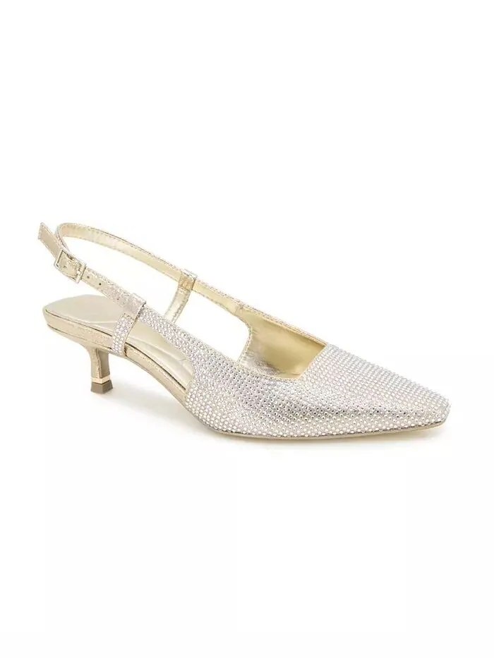 Женские туфли-лодочки Martha Crystals на каблуке-рюмочке с ремешком на пятке Kenneth Cole New York — изображение 1 из 13