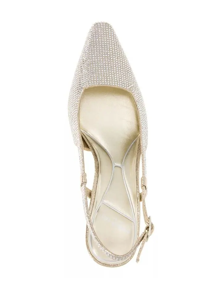 Женские туфли-лодочки Martha Crystals на каблуке-рюмочке с ремешком на пятке Kenneth Cole New York — изображение 4 из 13