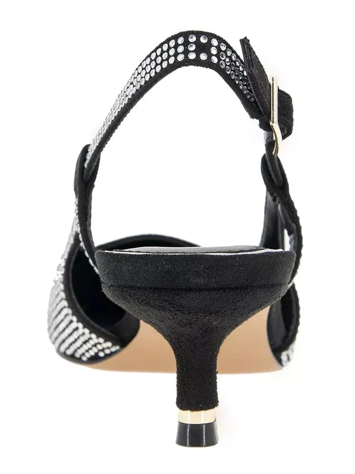 Женские туфли-лодочки Martha Crystals на каблуке-рюмочке с ремешком на пятке Kenneth Cole New York — изображение 7 из 13