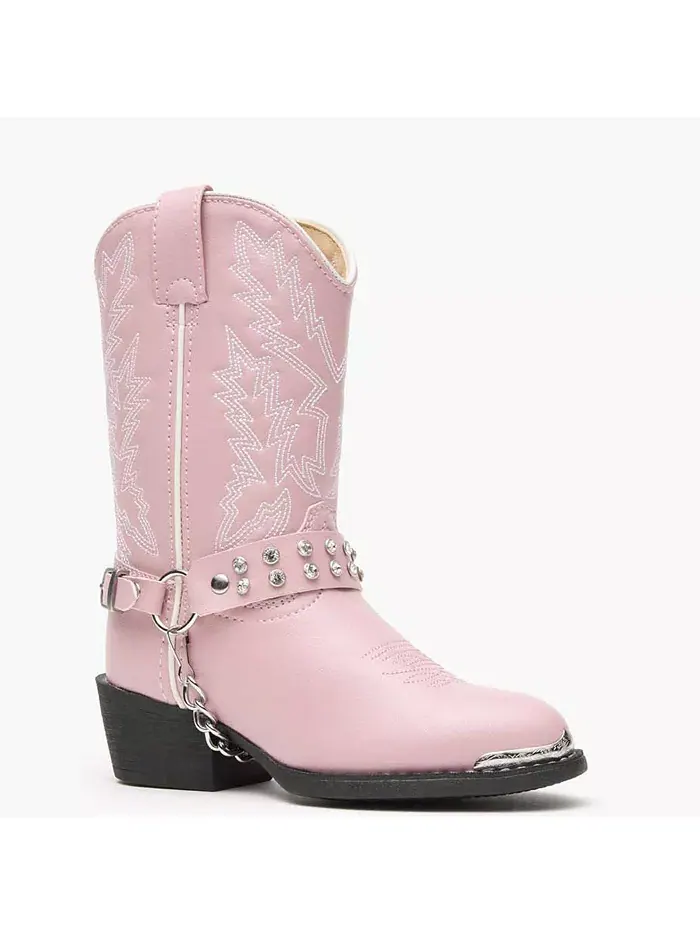 Детские ботинки в стиле вестерн со стразами Lil' Pink Durango