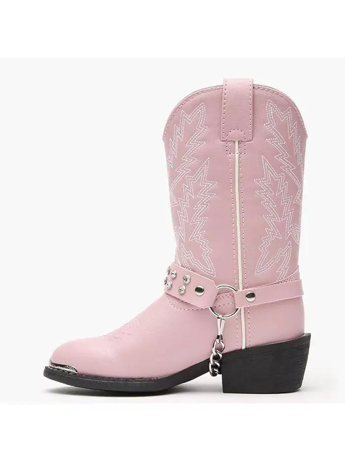Детские ботинки в стиле вестерн со стразами Lil' Pink Durango — изображение 7 из 7, розовый