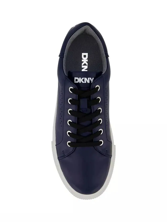Мужские кроссовки из гладкой кожи с пилообразной подошвой DKNY — изображение 12 из 15, черный