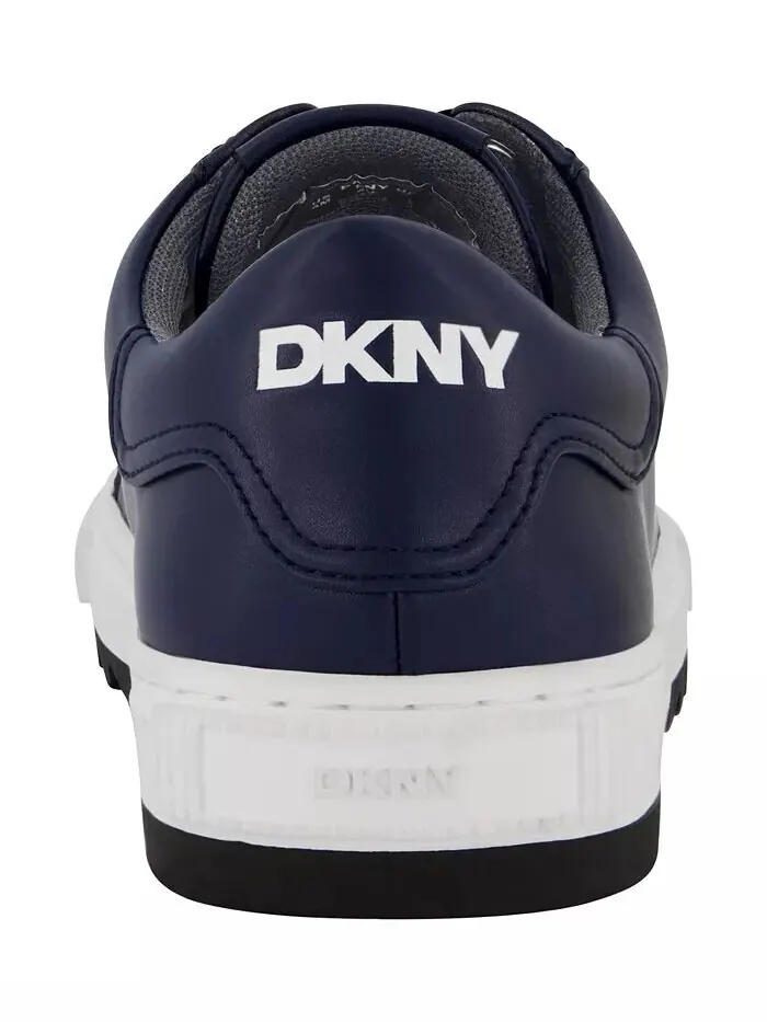 Мужские кроссовки из гладкой кожи с пилообразной подошвой DKNY — изображение 13 из 15, черный