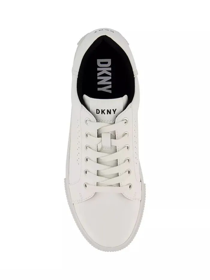 Мужские кроссовки из гладкой кожи с пилообразной подошвой DKNY — изображение 8 из 15, черный