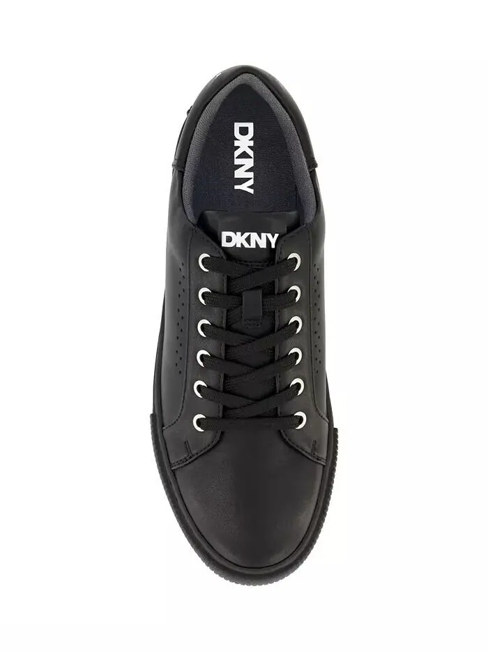 Мужские кроссовки из гладкой кожи с пилообразной подошвой DKNY — изображение 8 из 15, темно-синий