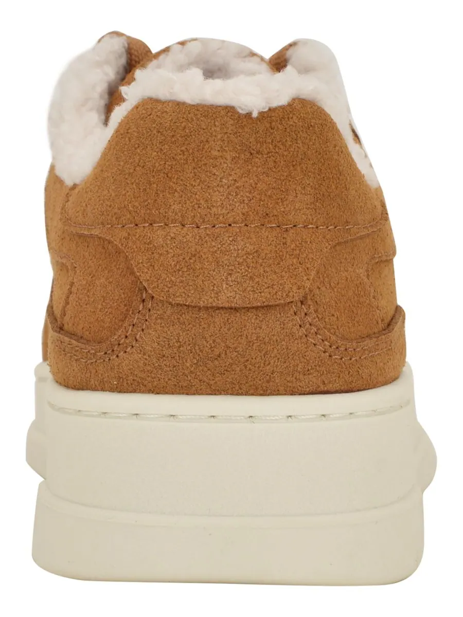 Женские замшевые кроссовки Pozay Cozy на шнуровке Calvin Klein — изображение 3 из 5, коньячный