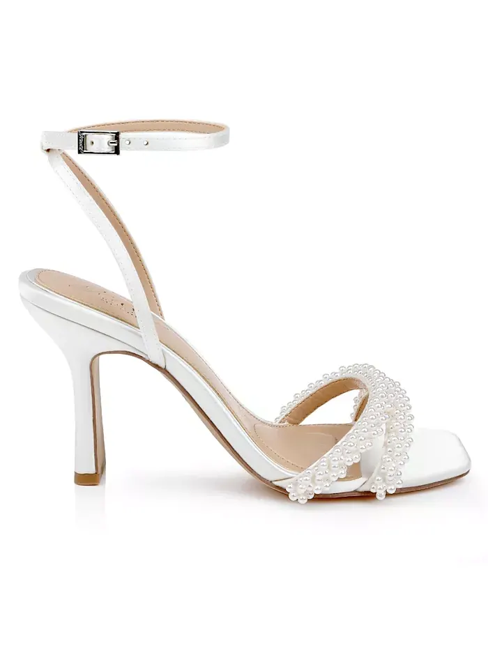 Женские босоножки Noah на шпильке Jewel Badgley Mischka — изображение 2 из 5, слоновая кость