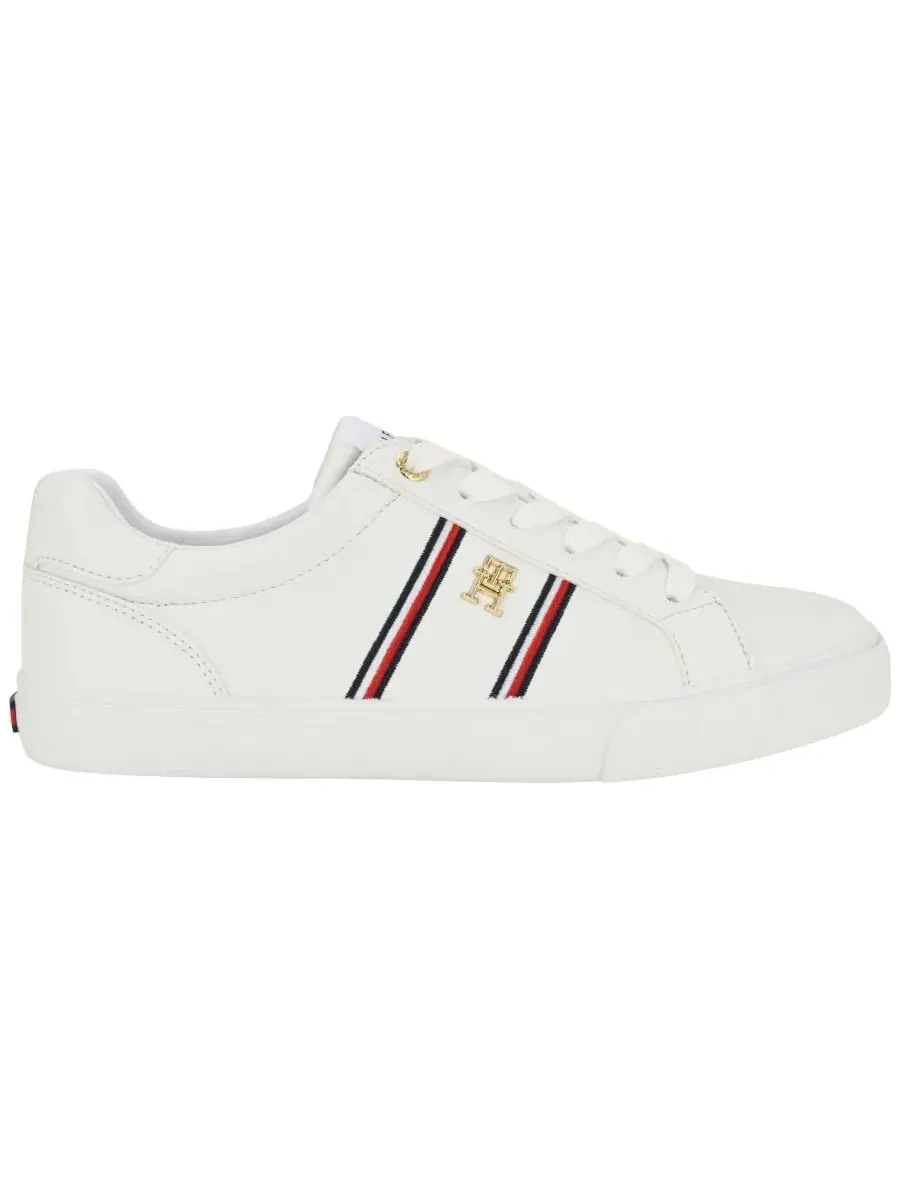 Кроссовки женские с орнаментом, на шнуровке, модель Liamia Tommy Hilfiger — изображение 2 из 5, белый мульти