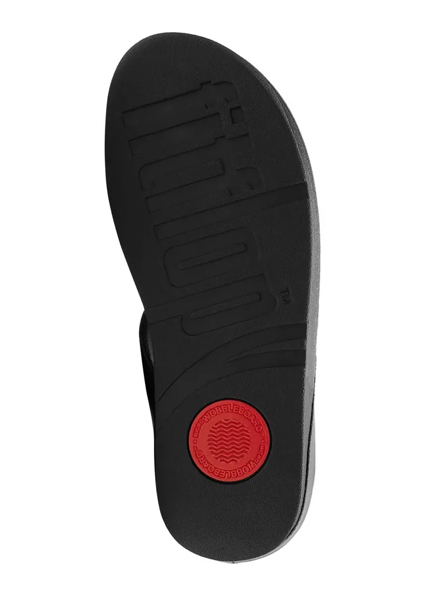 Женские сандалии Fino с имитацией жемчуга и кристаллами, без шнурков FitFlop — изображение 4 из 6, черный