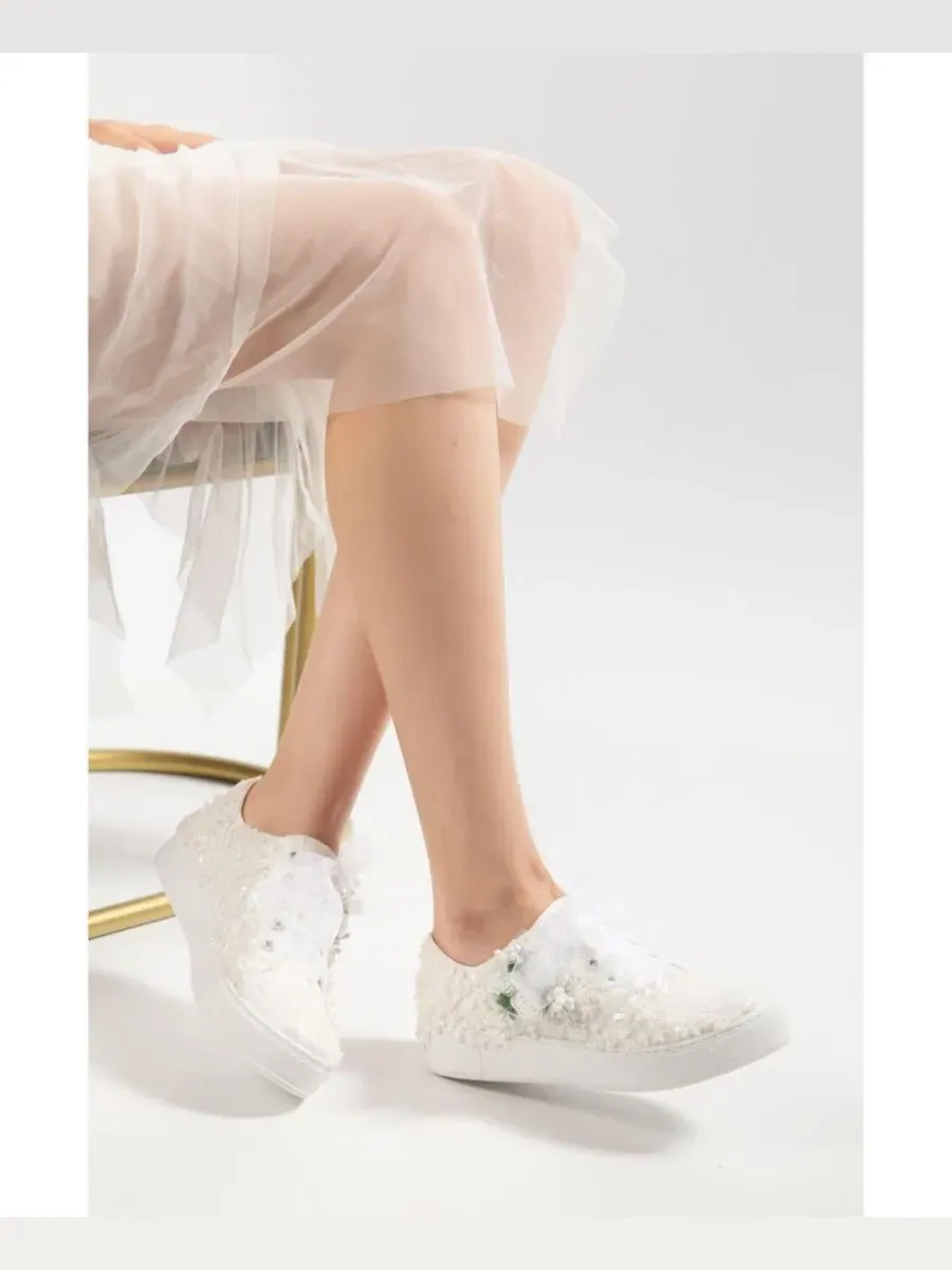 Свадебные кеды Rosalie Flower Forever & Always Shoes — изображение 2 из 4, белый
