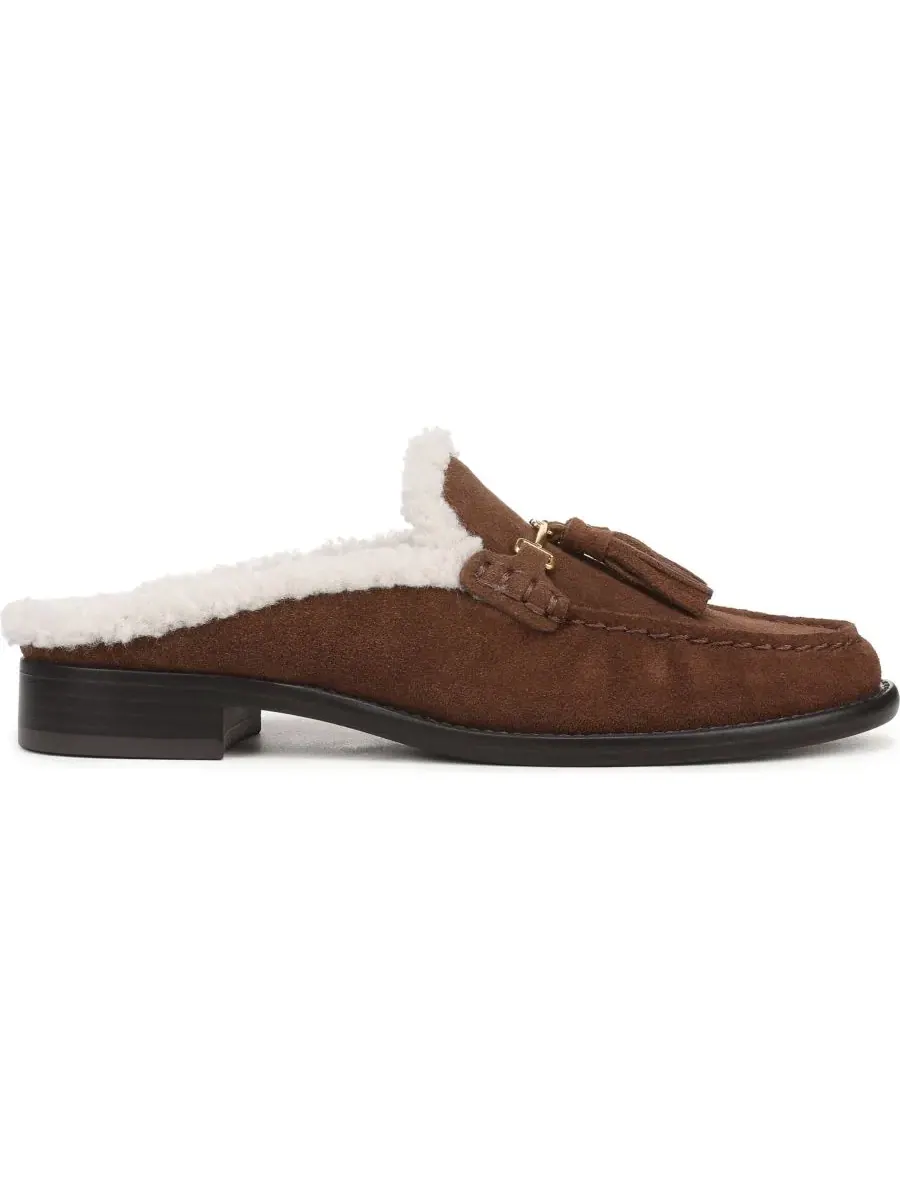Мюли с каблуком-блоком Callen 2 Almond Toe Franco Sarto — изображение 2 из 5, коричневый/белый