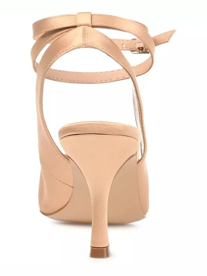 Женские туфли Marcella Satin на каблуках Journee Collection — изображение 3 из 6, золото