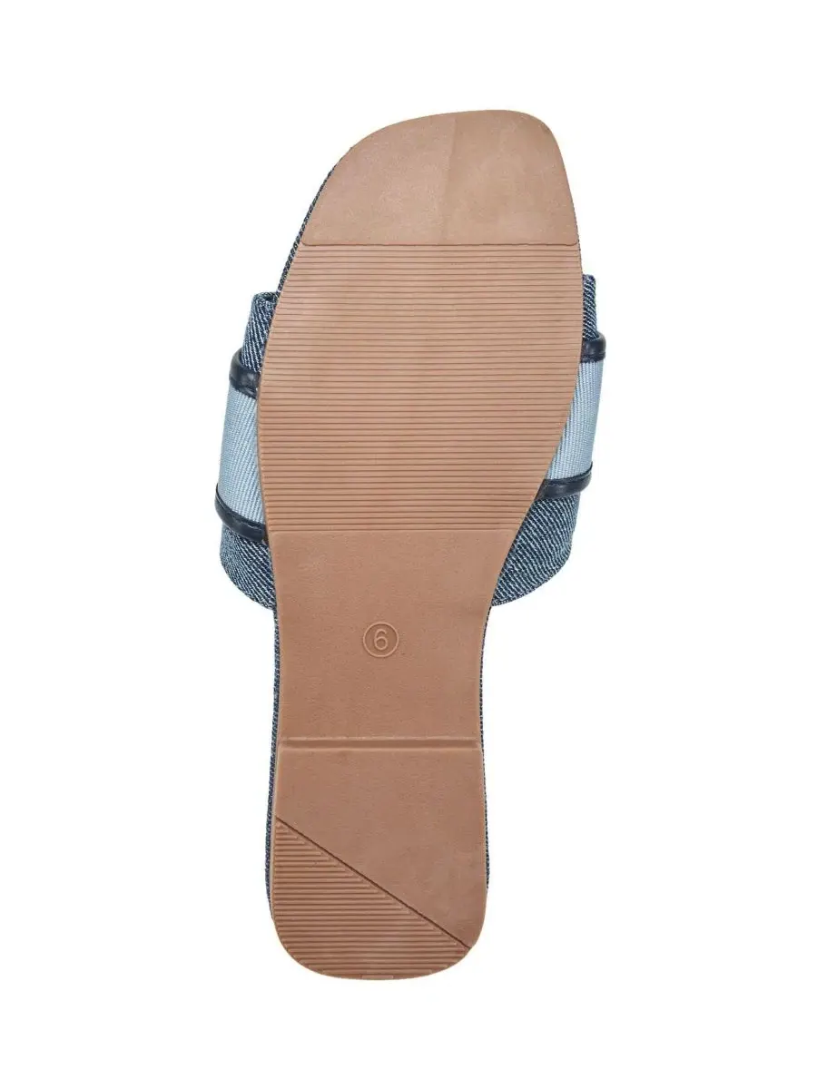 Сандалии-слайды Remy Logo Band True Religion — изображение 3 из 6, джинсовый синий