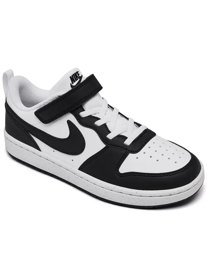 Детские повседневные кеды Court Borough Low Recraft с застежкой на липучке от Finish Line Nike