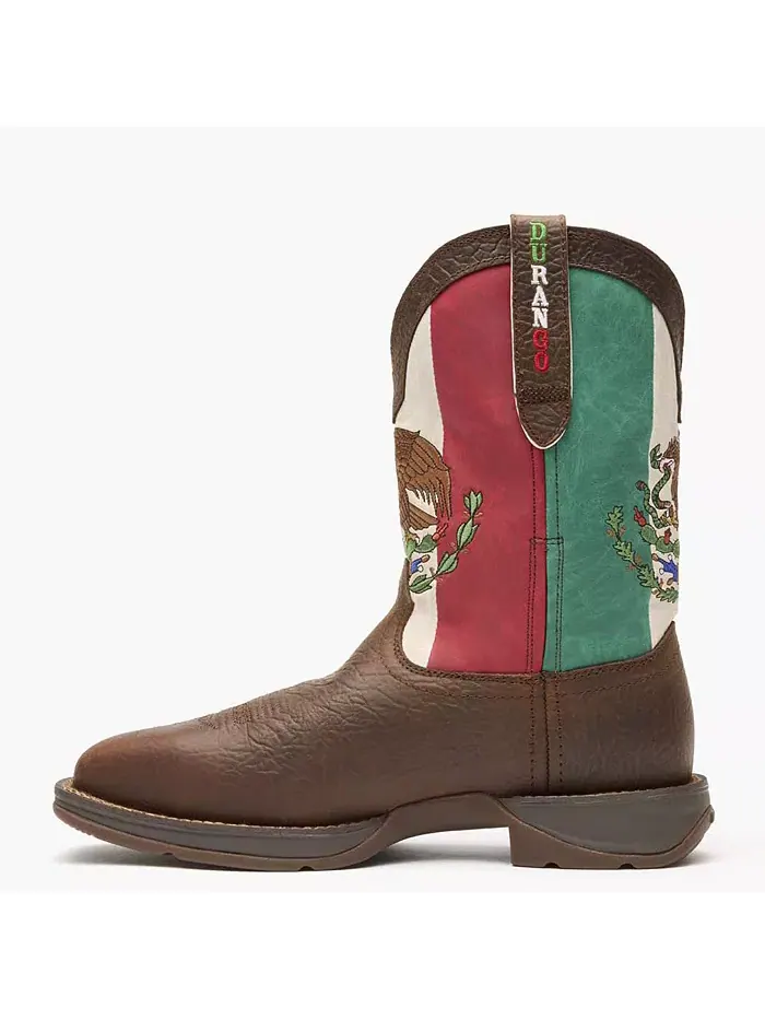 Мужские ковбойские ботинки Rebel by Steel Toe с флагом Мексики Durango — изображение 6 из 7, коричневый