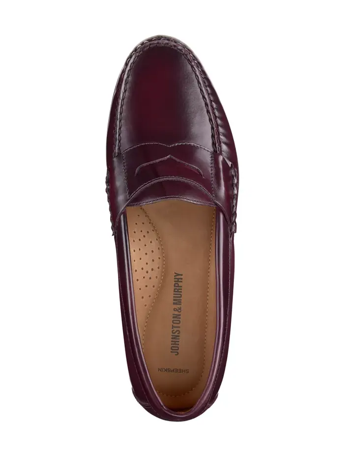 Мужские лоферы Hayes Penny Slip-On Johnston & Murphy — изображение 4 из 5, бордовый