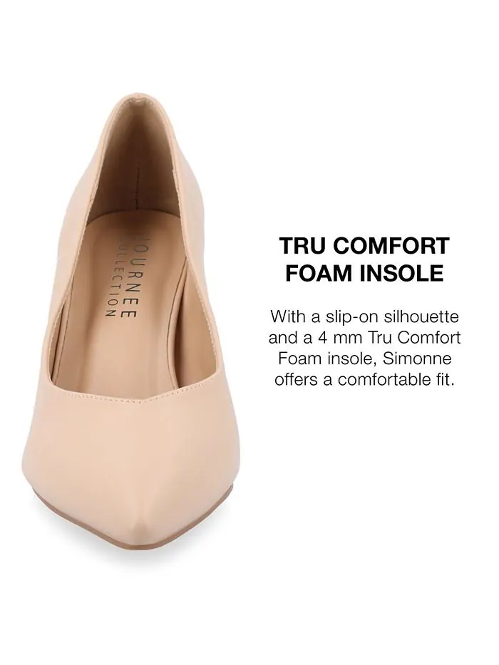 Женские туфли-лодочки Simonne Tru Comfort из пеноматериала на блочном каблуке с острым носком — изображение 7 из 10