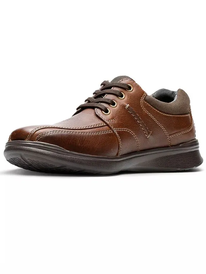 Кроссовки мужские Clarks Cotrell Walk, кожаные — изображение 5 из 11, коричневый