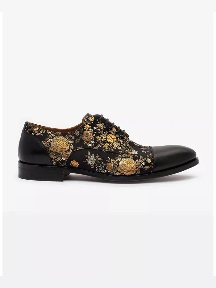 Мужские туфли Jack Handcrafted Leather, Velvet and Wool Taft — изображение 1 из 9, черный