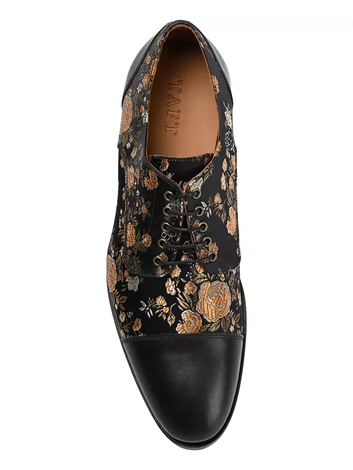Мужские туфли Jack Handcrafted Leather, Velvet and Wool Taft — изображение 3 из 9, черный