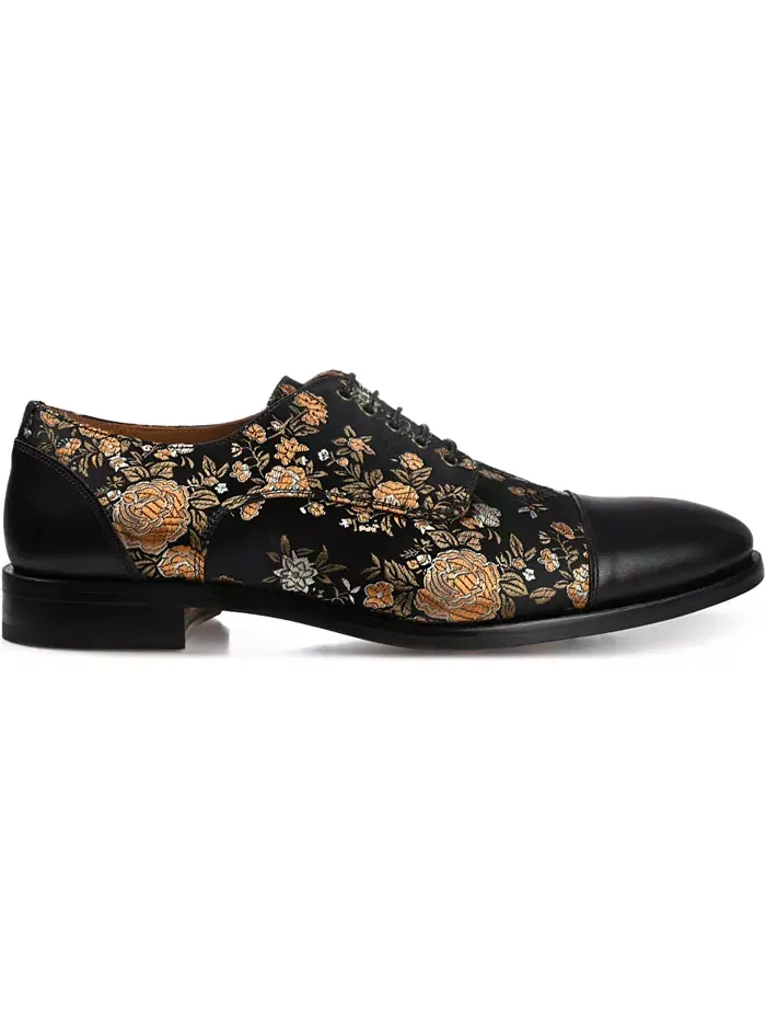 Мужские туфли Jack Handcrafted Leather, Velvet and Wool Taft — изображение 5 из 9, черный