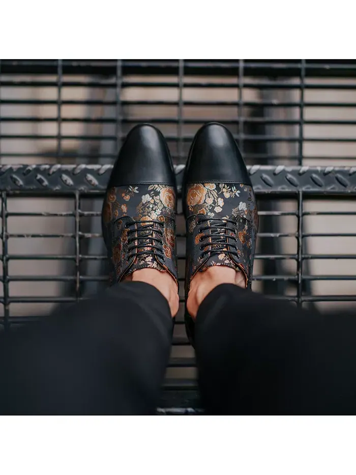 Мужские туфли Jack Handcrafted Leather, Velvet and Wool Taft — изображение 6 из 9, черный