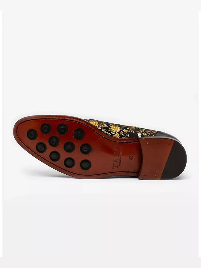 Мужские туфли Jack Handcrafted Leather, Velvet and Wool Taft — изображение 8 из 9, черный