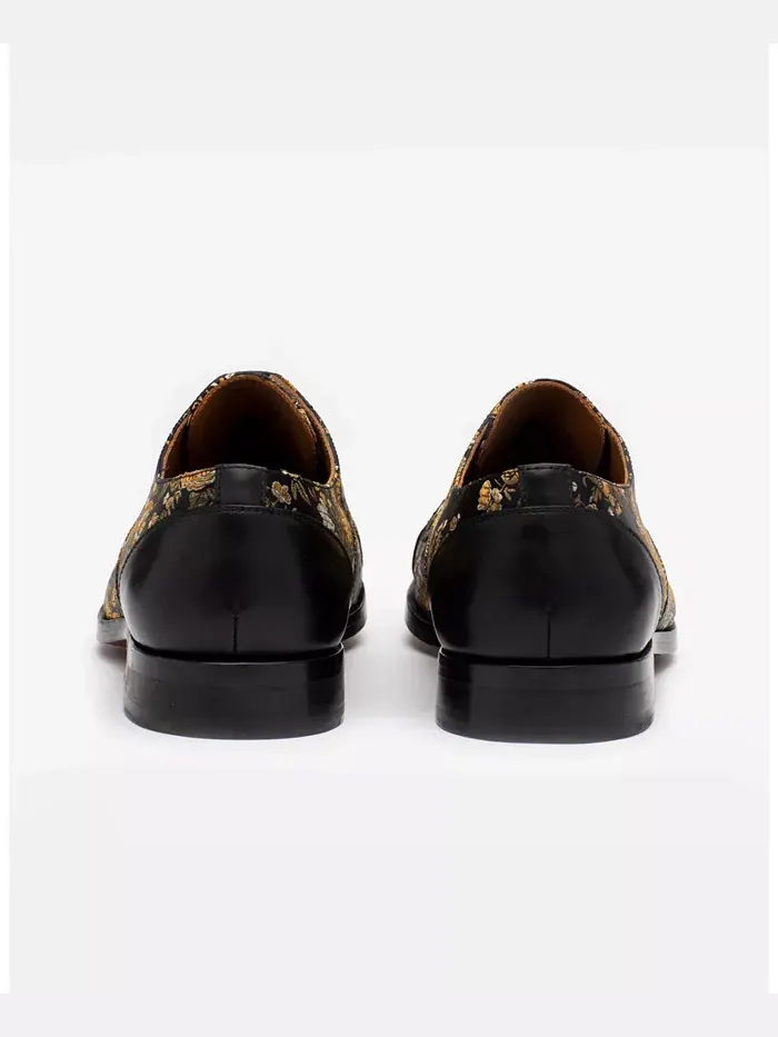 Мужские туфли Jack Handcrafted Leather, Velvet and Wool Taft — изображение 9 из 9, черный