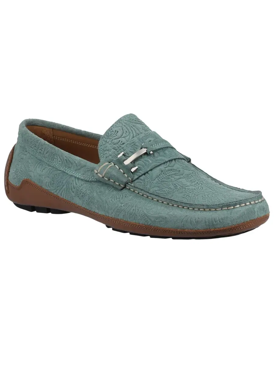 Мужские лоферы из замши с квадратным носком Taft, Capri Floral Suede — изображение 1 из 5
