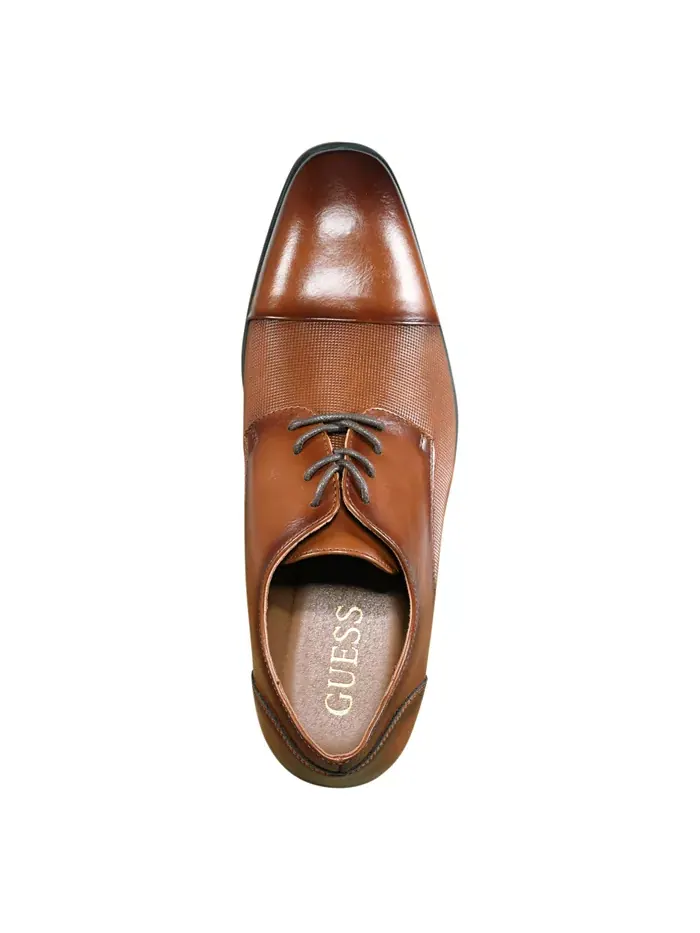 Мужские классические оксфорды Shelly Cap Toe на шнуровке GUESS — изображение 4 из 5, коричневый