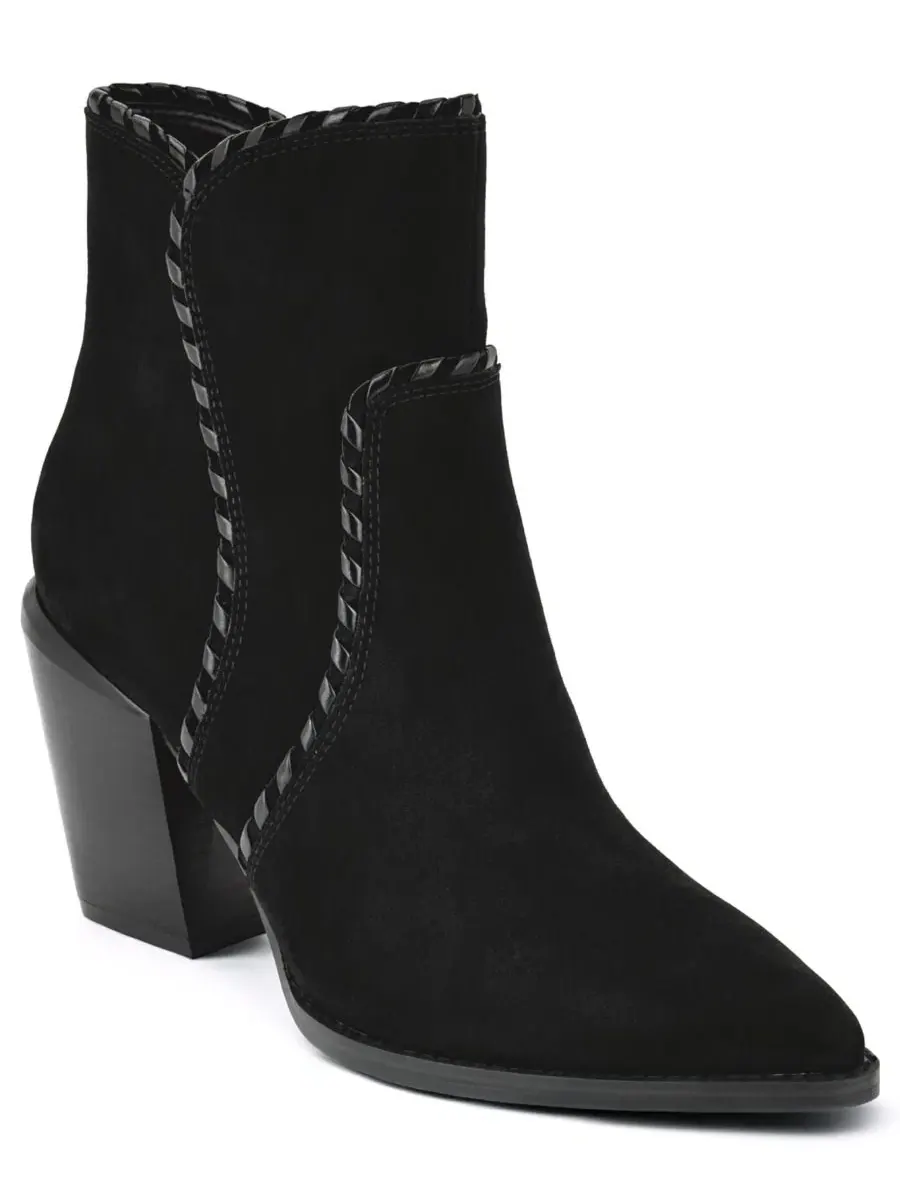 Ботильоны Raxton Suede Whipstitch Block Heel Nine West