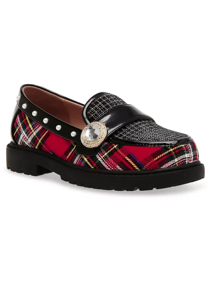 Туфли-лоферы Marim для девочек и подростков Betsey Johnson — изображение 1 из 5, красный мульти