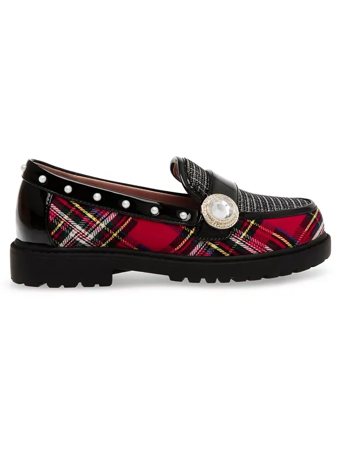 Туфли-лоферы Marim для девочек и подростков Betsey Johnson — изображение 2 из 5, красный мульти