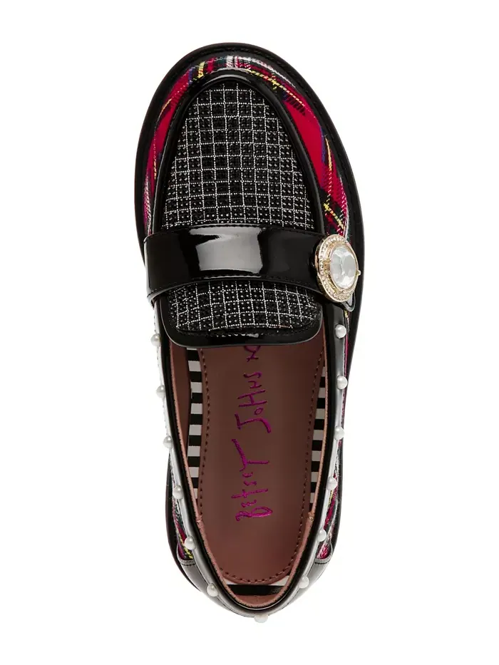 Туфли-лоферы Marim для девочек и подростков Betsey Johnson — изображение 3 из 5, красный мульти