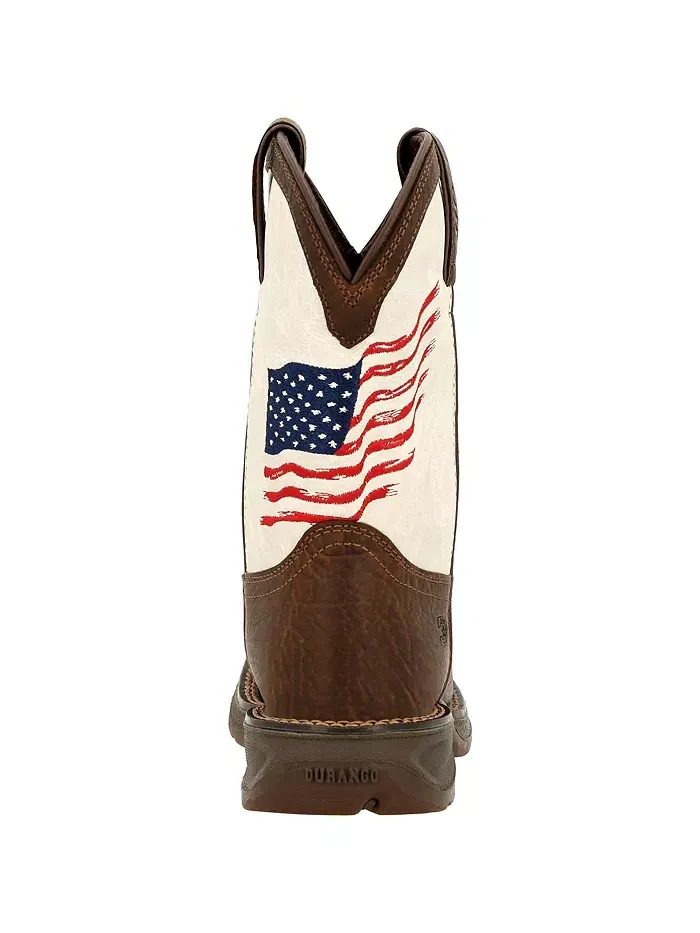 Детские ботинки Lil' Rebel от Distressed Flag Western Boot Durango — изображение 4 из 7, коричневый белый