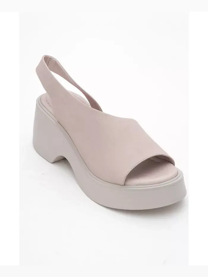 Сандалии ROY из кожи на танкетке (женские) Forever & Always Shoes — изображение 2 из 5, светлый розовый