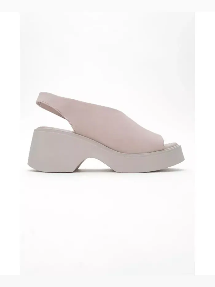 Сандалии ROY из кожи на танкетке (женские) Forever & Always Shoes — изображение 3 из 5, светлый розовый