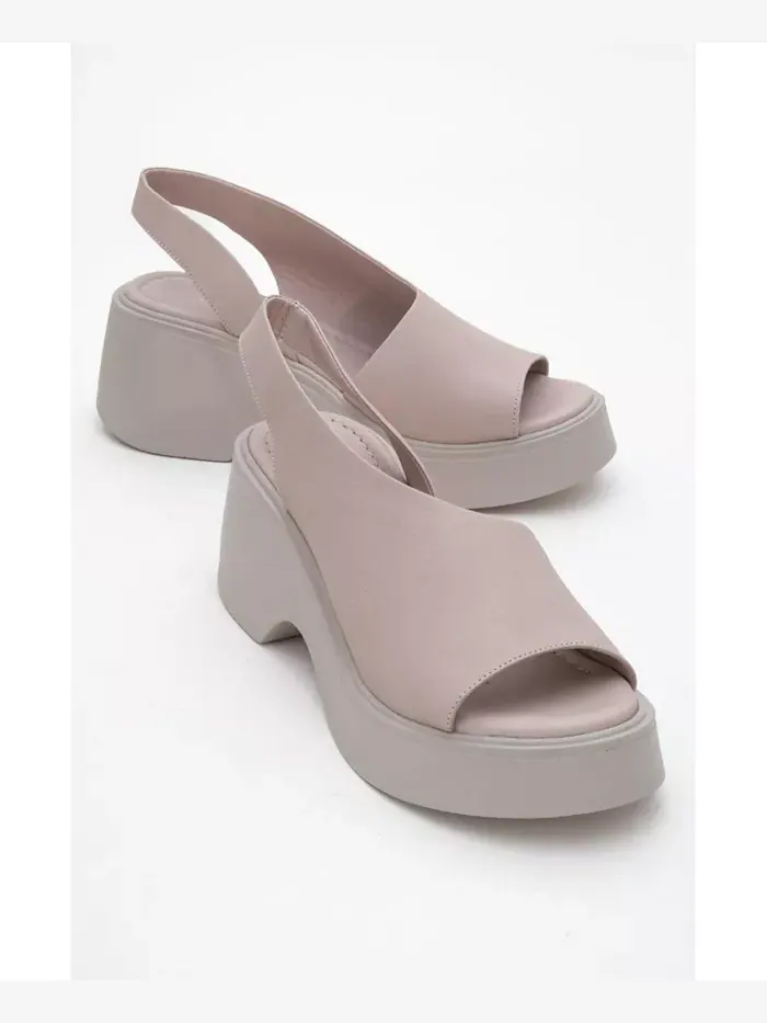 Сандалии ROY из кожи на танкетке (женские) Forever & Always Shoes — изображение 4 из 5, светлый розовый