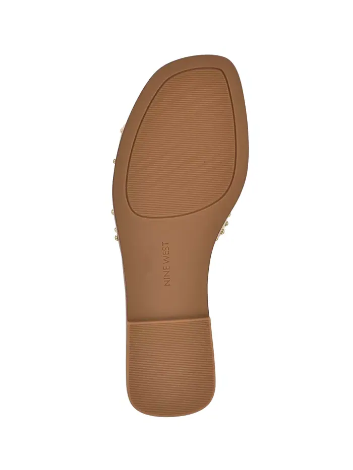 Женские плоские сандалии Giny с вырезом Nine West — изображение 5 из 5, золото