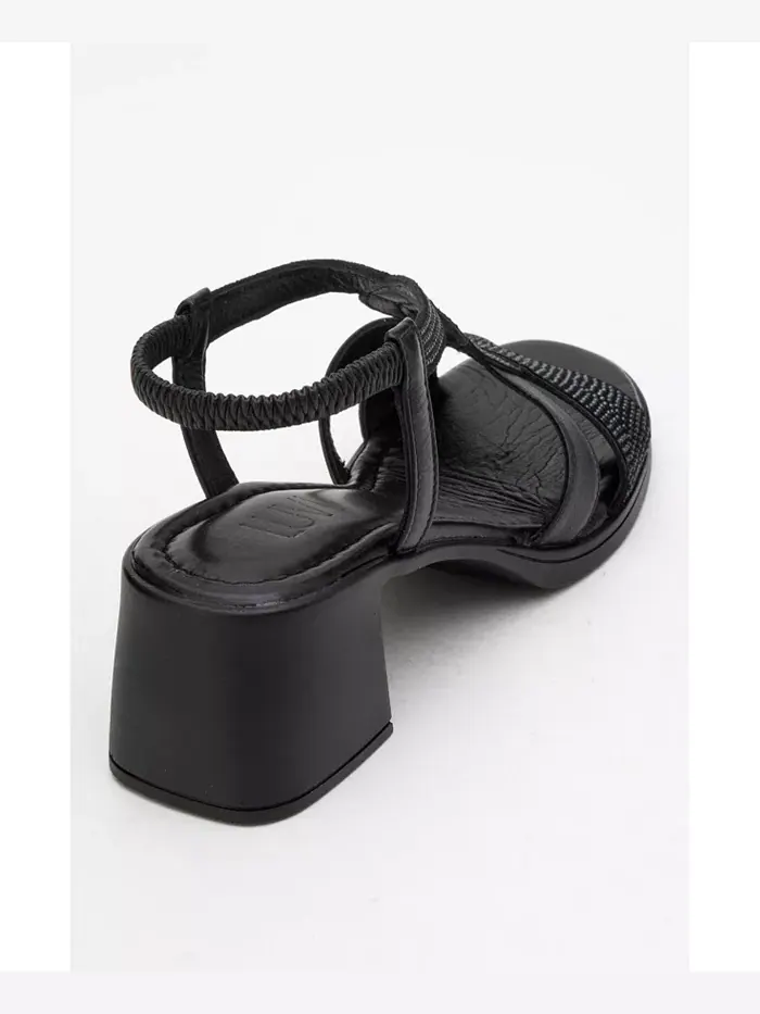 Сандалии Dolen из массивной кожи (женские) Forever & Always Shoes — изображение 3 из 6, черный