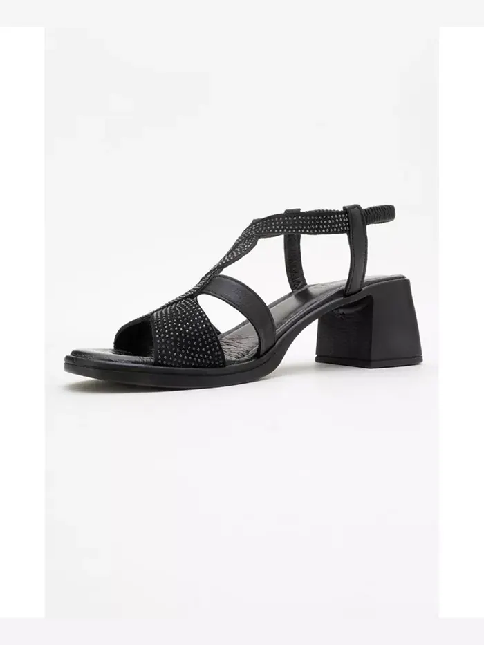 Сандалии Dolen из массивной кожи (женские) Forever & Always Shoes — изображение 4 из 6, черный