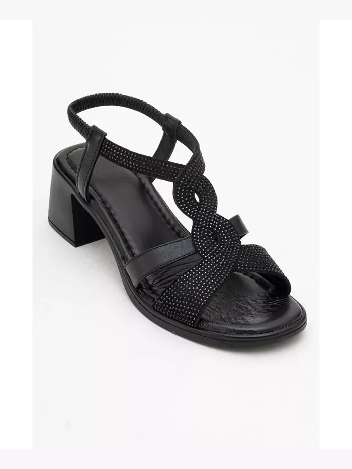 Сандалии Dolen из массивной кожи (женские) Forever & Always Shoes — изображение 5 из 6, черный