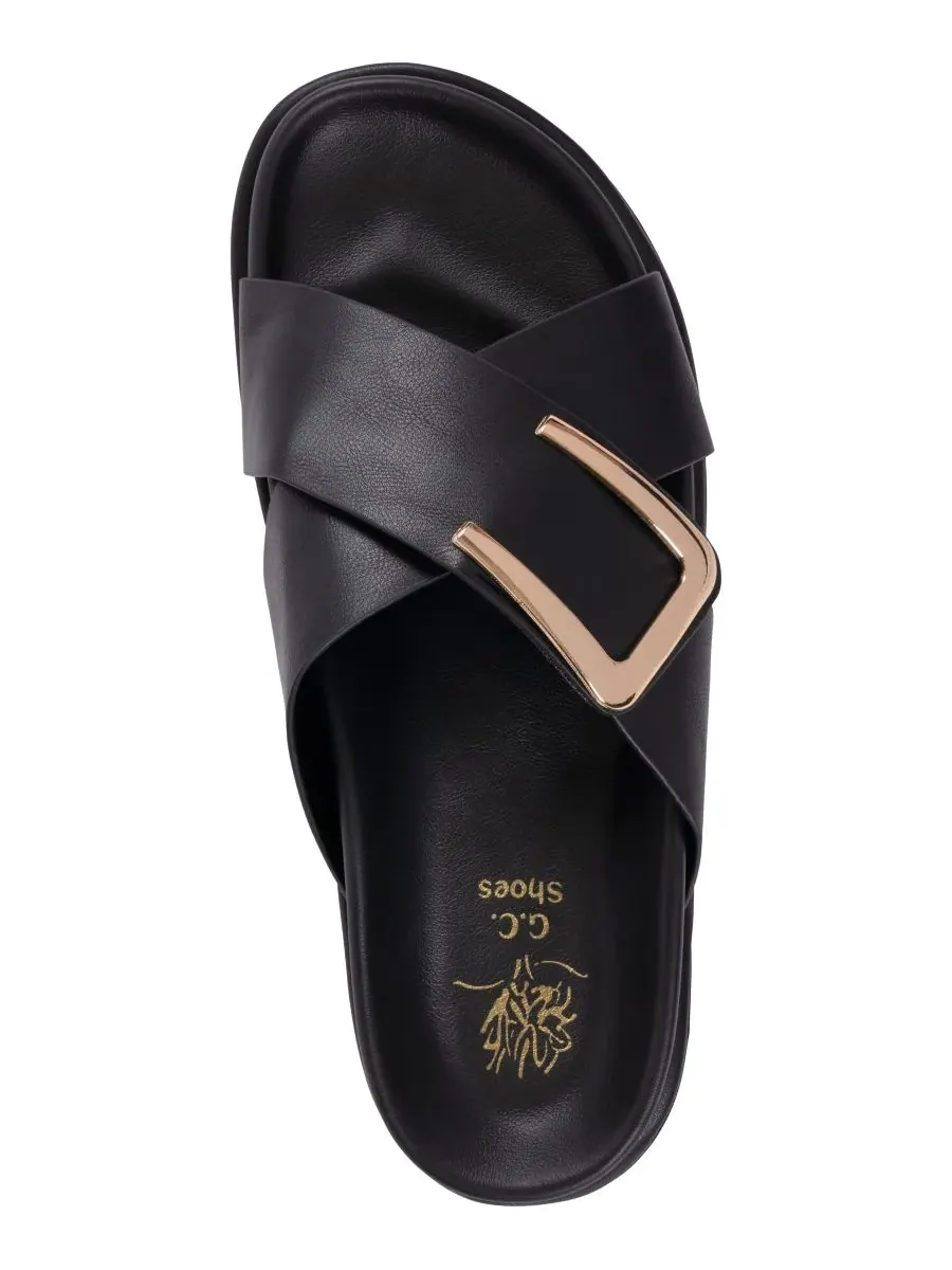 Женские сандалии выходного дня с перекрестной стелькой GC Shoes — изображение 4 из 5, черный