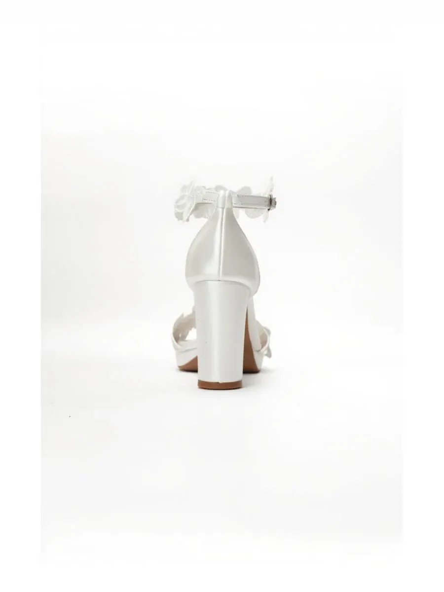 Женские кружевные свадебные туфли на каблуке Isadora Forever & Always Shoes — изображение 2 из 5, белый