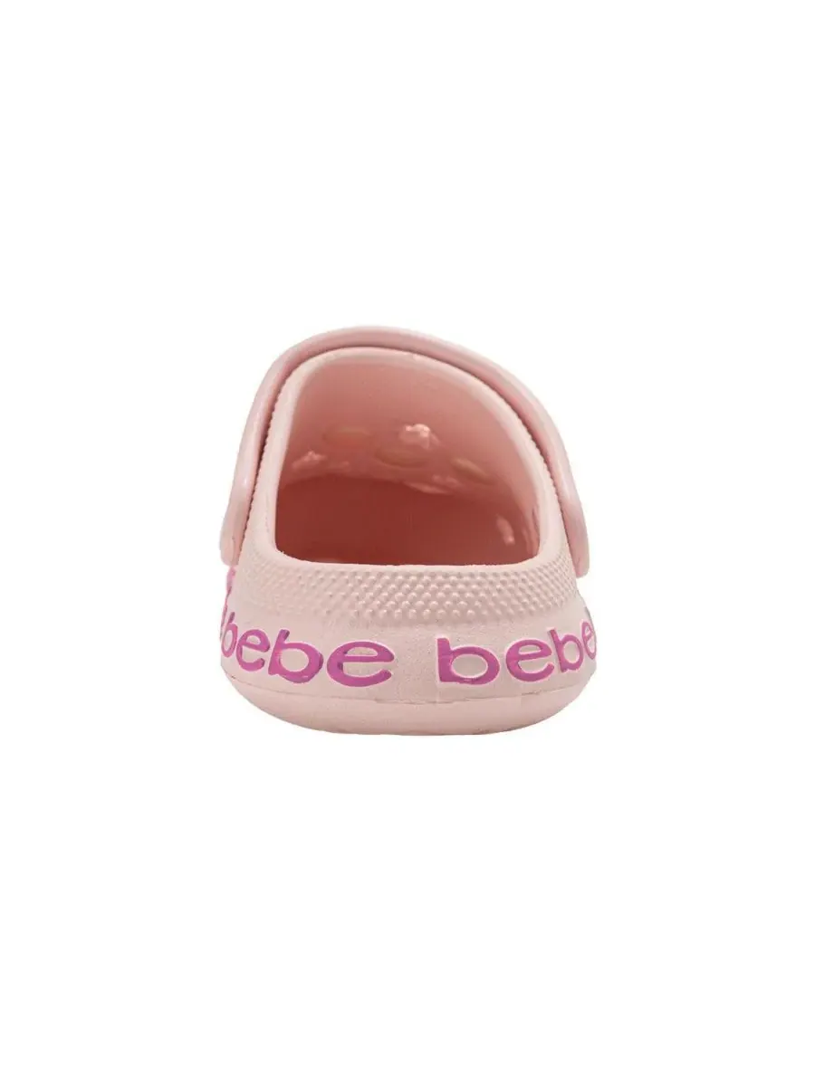 Детские сабо из ЭВА с декоративными элементами и логотипом Bebe — изображение 3 из 7, пудровый розовый