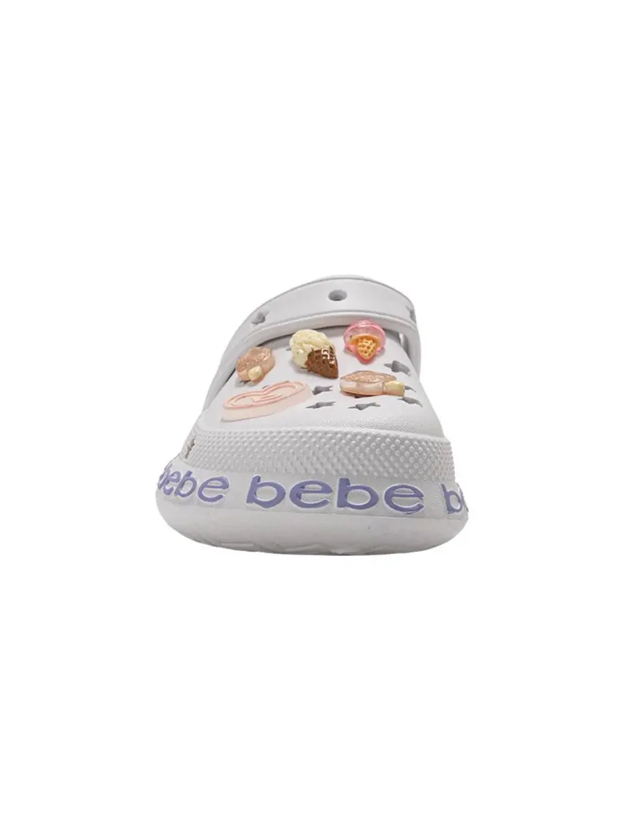 Детские сабо из ЭВА с декоративными элементами и логотипом Bebe — изображение 4 из 7, белый