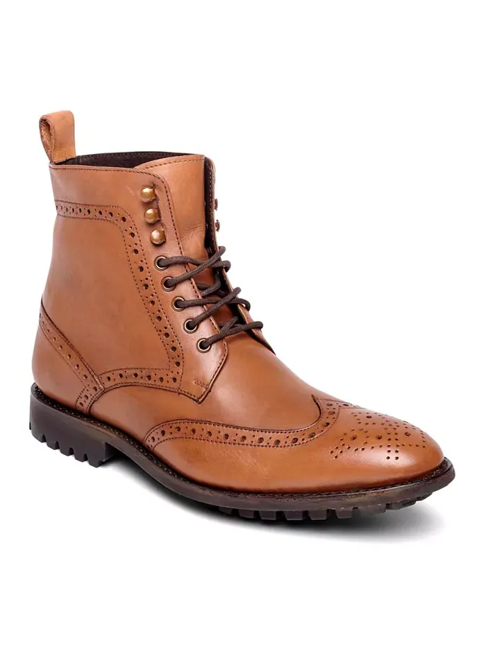 Мужские кожаные модельные ботинки Grant Wingtip Anthony Veer