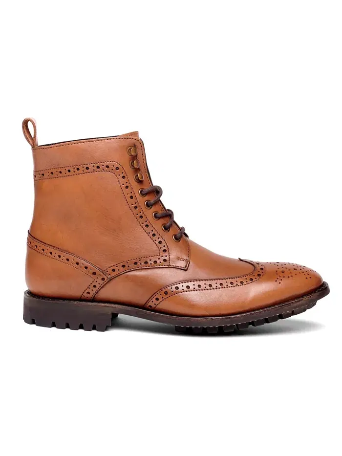 Мужские кожаные модельные ботинки Grant Wingtip Anthony Veer — изображение 2 из 5, коричневый